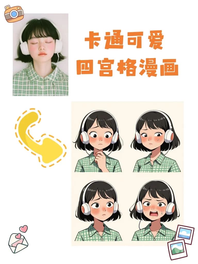 AI 卡通表情包示例